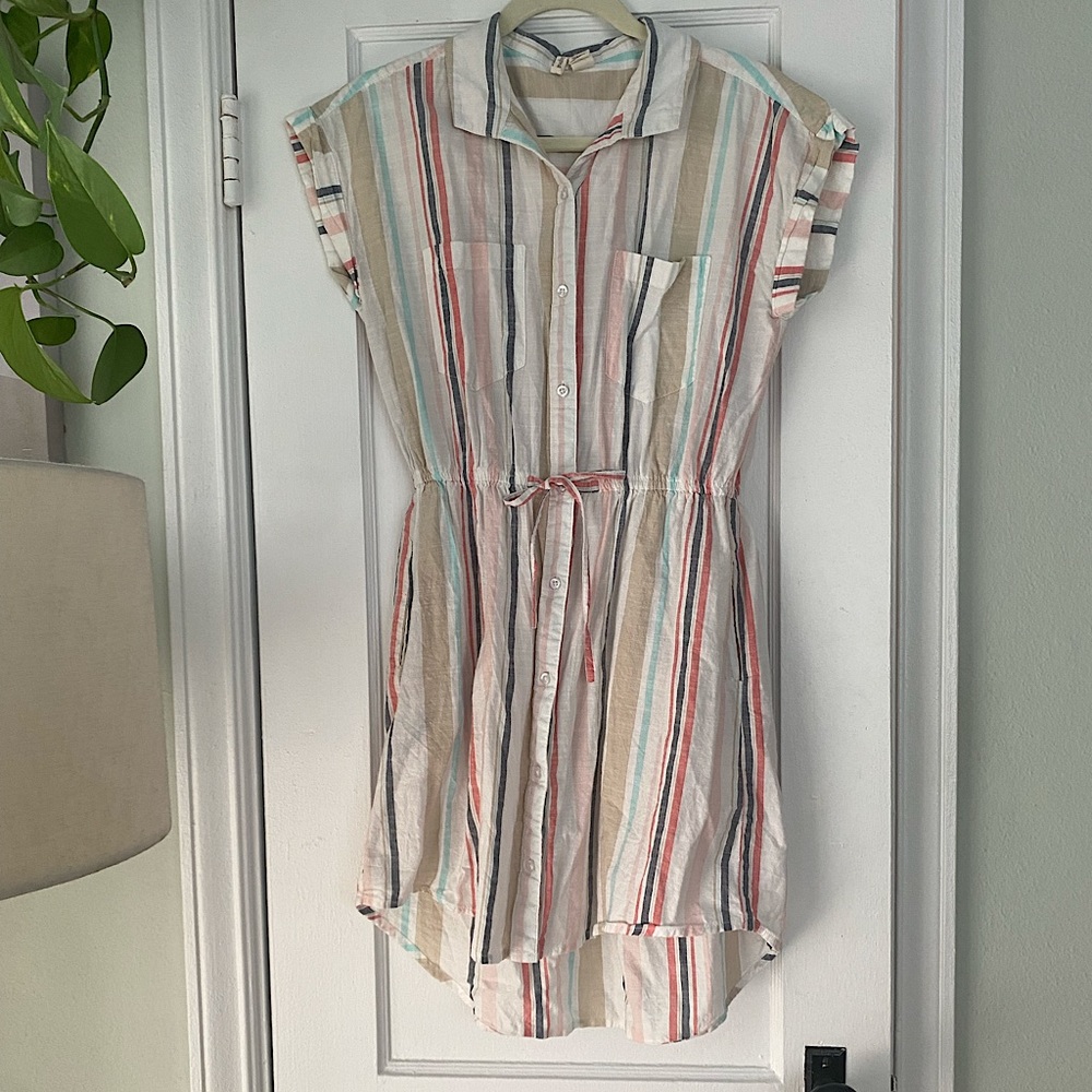 Linen Striped Summer Dress